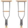 Crutches for Adults Underarm Lightweight Adult Walking Crutches with Underarm Pad and Handgrip,Height Adjustable Aluminum Alloy Anti-Slip Walker Great for Travel or Work (2pcs) Selfless dedication view 1