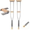 Crutches for Adults Underarm Lightweight Adult Walking Crutches with Underarm Pad and Handgrip,Height Adjustable Aluminum Alloy Anti-Slip Walker Great for Travel or Work (2pcs) Selfless dedication view 2