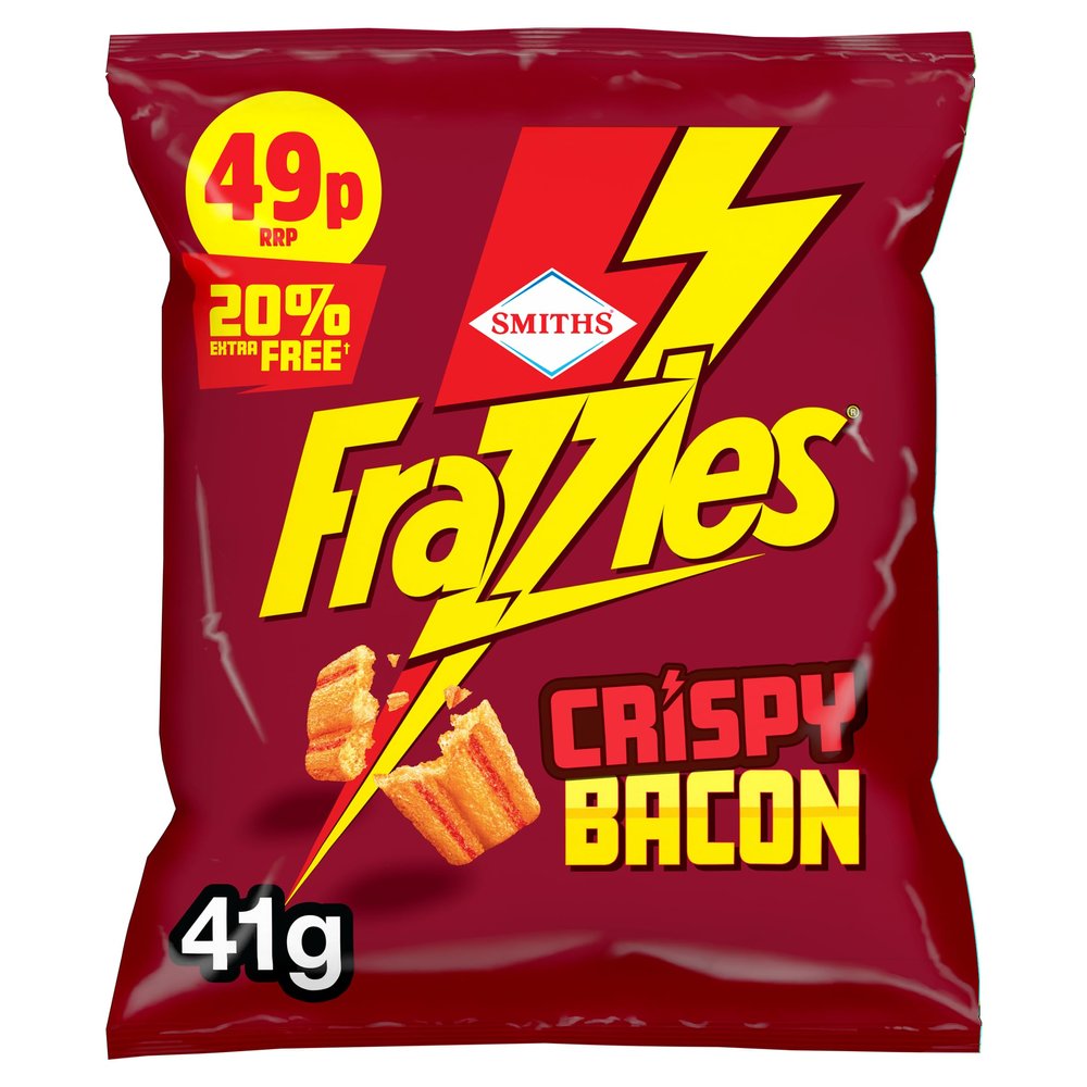 Smiths Frazzles Bacon Crisps PMP 41g RRP 49p (Case of 30)