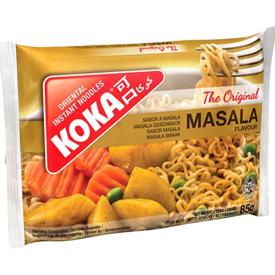 Instant Noodle Bundle Pack with Koka The Original Masala Flavour Oriental Instant Noodles (30 x 85g) - 1 Pack | Suitable For Vegetarians | Full Case: (30 x 85g Each).