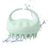 Shampoo Hair Brush by RustiK, Scalp Massager for Hair Growth, Green, Eco Freindly Wheat Straw Plastic with Soft Silicone Bristles, Exfoliator for Dandruff Removal, Wet Scalp Brush. view 1