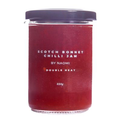 BY NAOMI Scotch Bonnet Chilli Jam 220g - Award-Winning Sweet Chilli Jam, Vegan & Vegetarian, Perfect for Cheese, Toasties, and More - Jams & Preserves Gifts (DOUBLE HEAT)