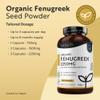 Nutravita Organic Fenugreek Capsules - Up to 8 Months of Supply and 2250mg, 240 Capsules 100% Pure Fenugreek Powder - Soil Association Certified, Vegan Supplement, Made in The UK view 2