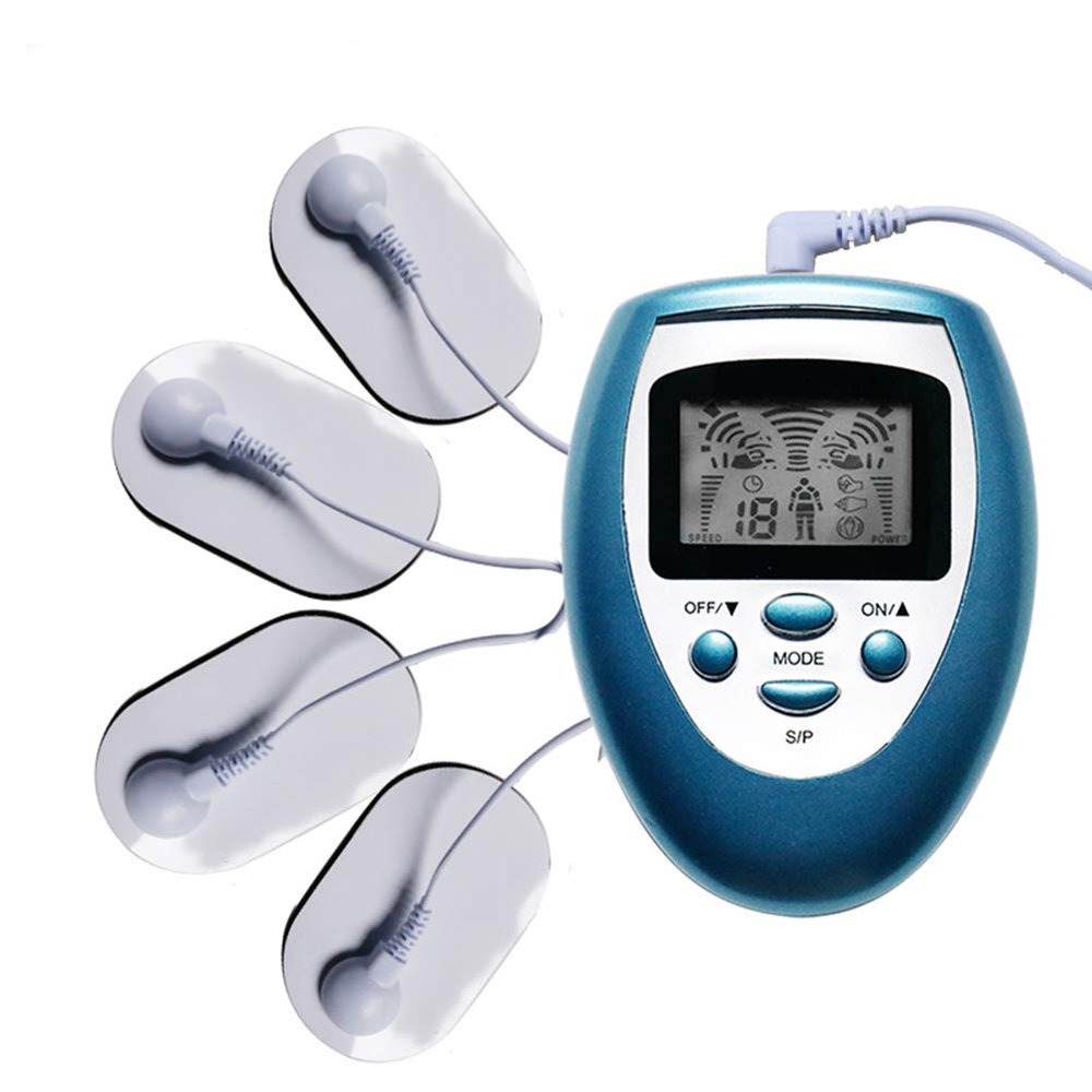 SETSCZY Fully Dual Channel Tens and Muscle Stimulator with Pre-Set Programs for TENS Pain Relief Muscle Strengthening, Massage and Relaxation