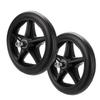 BEEGMA 2pcs Wheels Replacement For Wheelchairs 6in 7in 8in Rollator Wheels Anti-Slip Replacement Casters Black PVC Solid Tyre For Cart Rollators Walkers(8inch-19cm) view 1