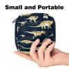 Sanitary Napkin Storage Bag, Portable Menstrual Cup Pouch, First Period Bag for Women Girls, Dinosaur-938 Zipper Menstruation Padded Purser view 2