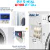 6 XL Wool Dryer Balls & Magnetic Dryer Ball Holder - Natural Fabric Softener, Reusable, Reduces Clothing Wrinkles and Saves Drying Time - Dryer Ball Container for Laundry Room Storage (XXL Size) view 3