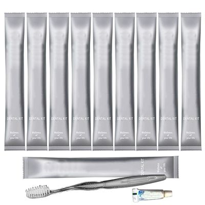 10Pcs Luxury Black Individually Wrapped Disposable Travel Toothbrushes with Toothpaste, Soft Bristles Hotel Toothbrush Kit, Guest's Toothbrushes for Homeless Gift Hotel Camping Travel