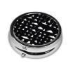 (Black & White Trees) Round Pill Box,3 Compartment Pill Box Mini Decorative Pocket Purse Portable Travel Medicine Tablet Vitamin Holder Organizer Pill Case view 3