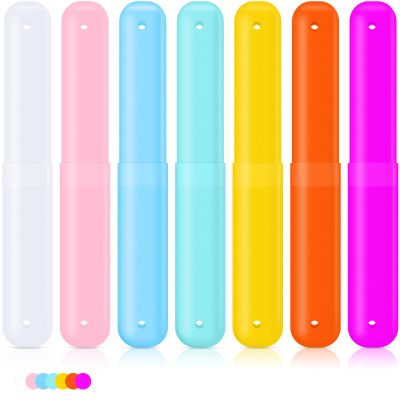 60-Pack Colorful Plastic Toothbrush Holders: Portable Travel Cases for Indoor, Outdoor, Camping, School & Trip Protection