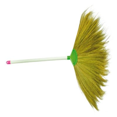 bick.shop Thai Broom with Handle, 99 cm, Green, Hard Floor, Wood Handle, Grass Bristles
