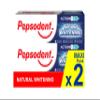 Pepsodent Natural Whitening Fluoride and Calcium Toothpaste for Whiter Teeth in One Week 75ml (2x75ml Pack) view 1