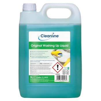 Cleanline Original Washing Up Liquid, 5L, Odourless, Low-Foaming, pH Neutral, For Dishwashing and Hard Surface Cleaning