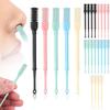12pcs 2-in-1 Nose Hair Trimmer, 360 Rotating Nasal Hair Trimmer Nose Hair Plucker Manual Nose Hair Clippers Rotary Nose Hair Cutter for Men Women Ladies(Black Blue Pink Green) view 1