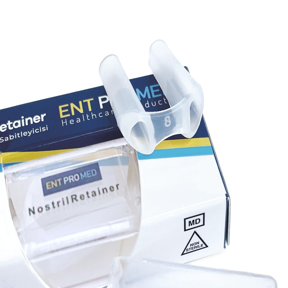 ENTPROMED Nostril Retainer, Silicone Tubes for Post Nasal Surgery, After Rhinoplasty. Size 9.