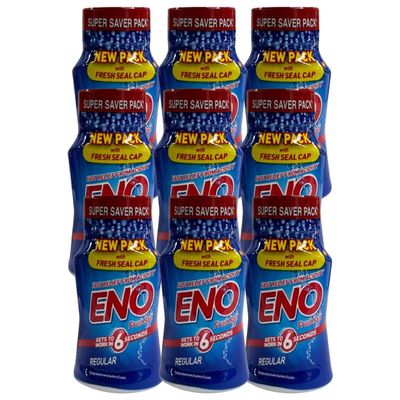 Fruit Salt Regular 100g Instant Energy Packs ENOFast Relief (E N O - Pack of 9)