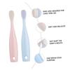 PLAFOPE 2pcs Boy Girl Toothbrush Soft Bristles for Boy Girl Travel Toothbrush Case Brush Toothpaste view 3