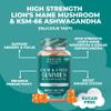 Lions Mane Supplement & Mushroom Gummies  High Strength 4300mg with Ashwagandha KSM-66, Zinc, B6 & B12  60 Vegan Sugar-Free Gummies for Calm, Focus, Mental Performance & Nervous System Support view 2