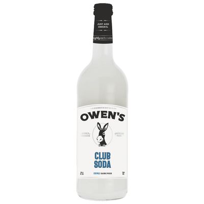 Owens Craft Mixers | Club Soda 1 Pack | Handcrafted in the USA with Premium Ingredients 750 ml Bottle | Vegan & Gluten-Free Soda Mocktail and Cocktail Mixer