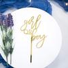 Boy or Girl Cake Topper,Acrylic Baby Shower Cake Decorations for First Birthday/Gender Reveals Party, Photo Booth Props view 2