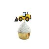 12PCS Construction Birthday Cake Topper,Excavator Bulldozer Road Roller Truck Second Birthday Cake Decor for Boys, Engineering Themed Party Supplies Decoration view 3