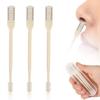 3pcs 2 in 1 Nose Hair Trimmer, 360 Rotating Nasal Hair Cutter Clipper Double Sided Nose Hair Cleaner Portable Manual Nostril Hair Removal Tool with Ear Picker for Men Women (Cream) view 1