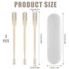 3pcs 2 in 1 Nose Hair Trimmer, 360 Rotating Nasal Hair Cutter Clipper Double Sided Nose Hair Cleaner Portable Manual Nostril Hair Removal Tool with Ear Picker for Men Women (Cream) view 2