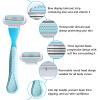 8 Pcs Women's Razor Blades Refills With blue handle, Compatible with Gillette Venus Smooth Razor, 3 Layer Blade & Pivoting Head, Washable Easy to Replace Deliver an Extra Smooth Shave that Lasts view 2