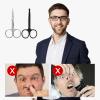 2 Pack Stainless Steel Nose & Ear Scissors With Beard & Brow Trimmer for Men & Women - Black, Silver Non-Rust Material for Precision Grooming view 3