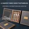 4Pcs Three-Sided Toothbrushes, Soft Bristle Toothbrush for Adults U-Shaped Toothbrush Non-Slip Cleaning Toothbrush view 3