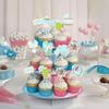 Ephlyn 36Pcs A little Cowboy is On The Way Cupcake Toppers Cowboy Riding Horseshoe Cowgirl Hats Western Theme Happy Birthday Baby Shower Party Cake Decorations Supplies Blue view 4
