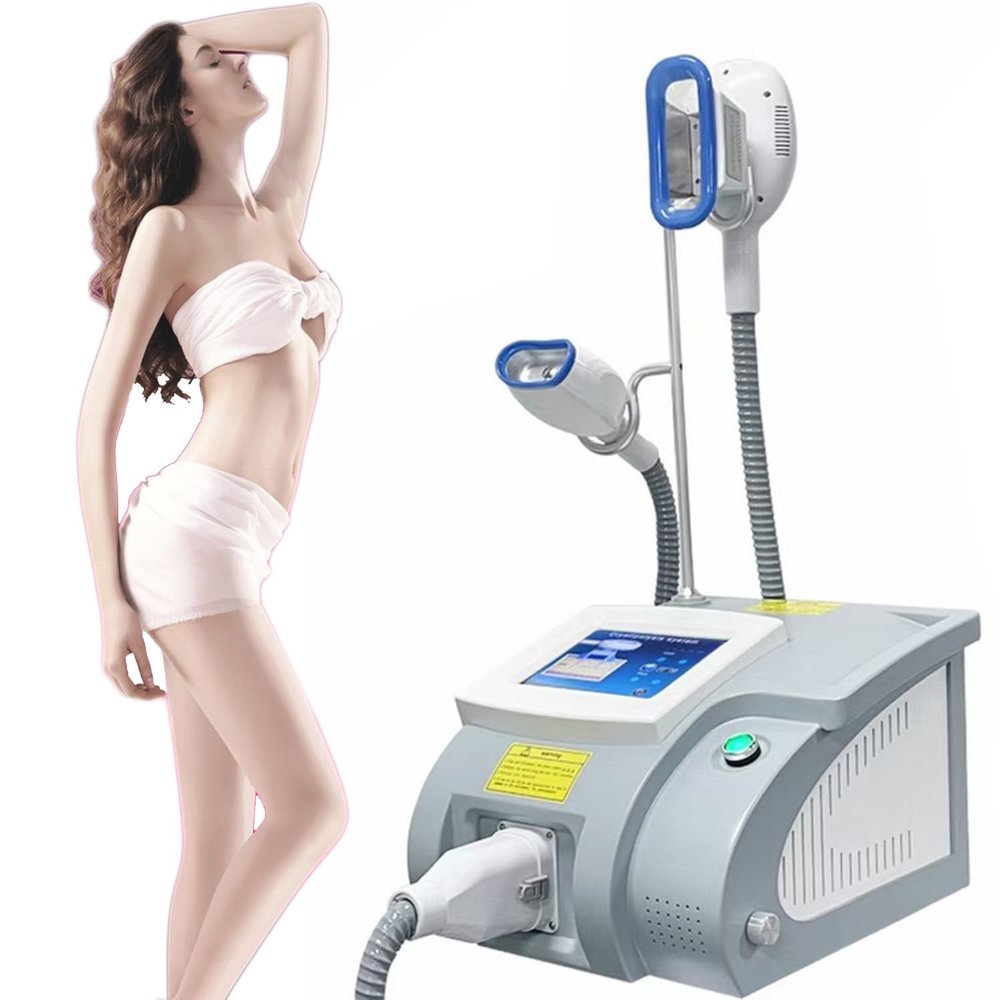 LZDOYY Freeze Slimming Machine, Professional Cryolipolysis Fat Lipolysis Instrument, freezing Burst Fat Instrument, Slimming Body Freezing Machine with 2 Handles,110V