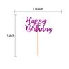 BEISHIDA 24pcs Happy Birthday Cupcake Toppers Birthday Cupcake Decoration Hot Pink Glitter Cupcake Toppers for 18th 30th 40th 50th 60th Cake Decoration Men Women Birthday Party Supplies view 2