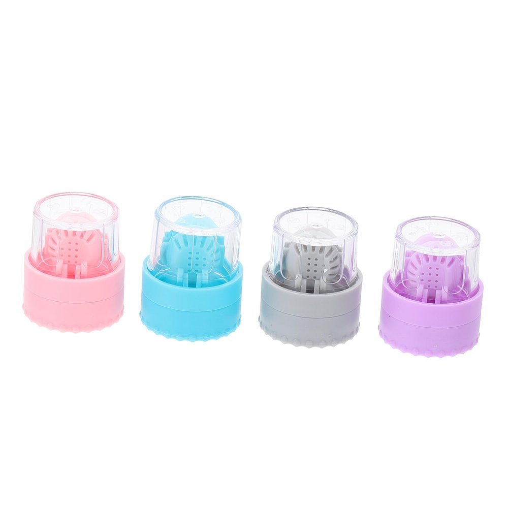 FRCOLOR 4pcs Manual Lens Cleaning Case Creative Box for Contacts and Glasses Lens Wipes Portable Cleaner Holder for Travel Use Random Color