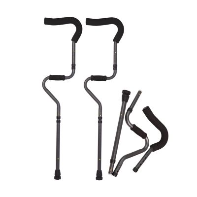 JDHSKCF Folding Underarm Crutch, S-Shape Portable Medical Crutch with Height Adjustable, Ergonomic Lightweight Crutches for Adults, Supports up to 286 lbs Lucky Star Selfless dedication