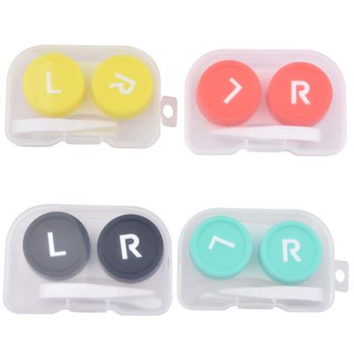 HAPINARY 8pcs Pp Contact Storage Case Portable Holder Box Lid for Daily Travel and Eye Care Random Color