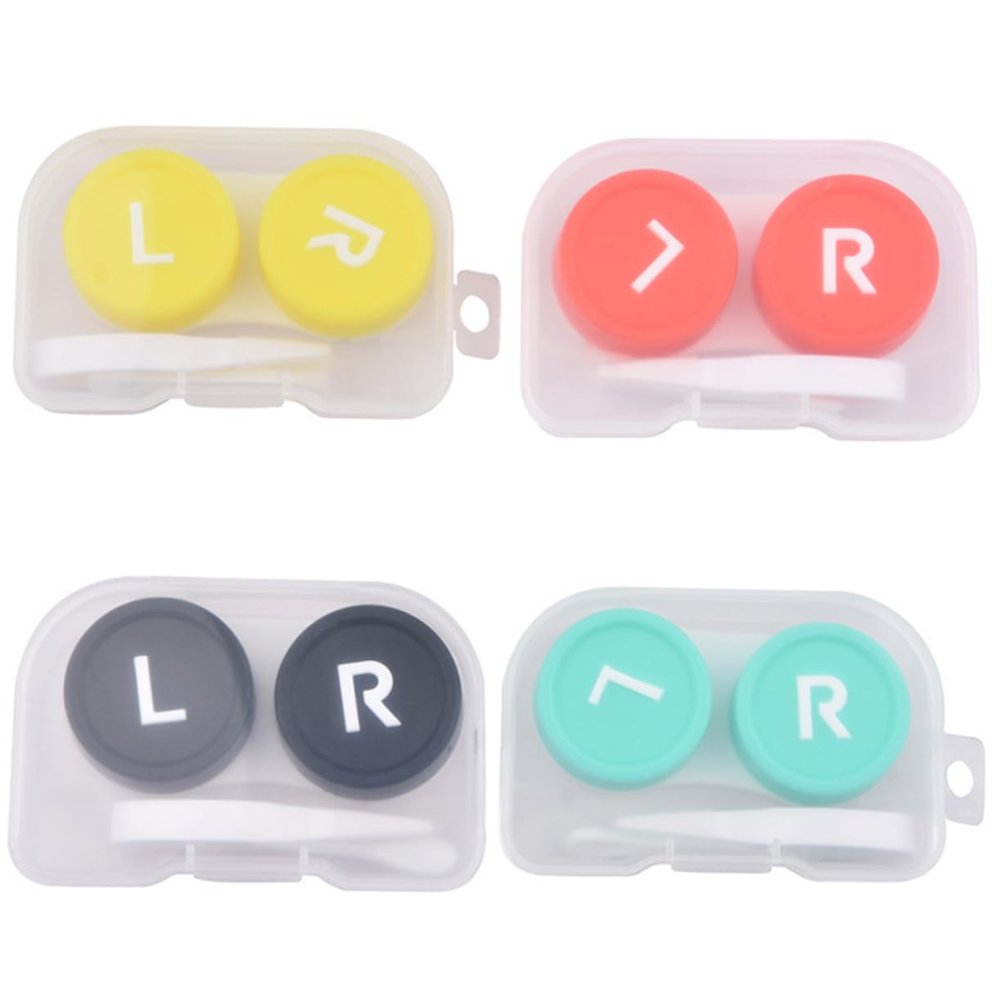 HAPINARY 8pcs Pp Contact Storage Case Portable Holder Box Lid for Daily Travel and Eye Care Random Color