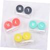 HAPINARY 8pcs Pp Contact Storage Case Portable Holder Box Lid for Daily Travel and Eye Care Random Color view 2