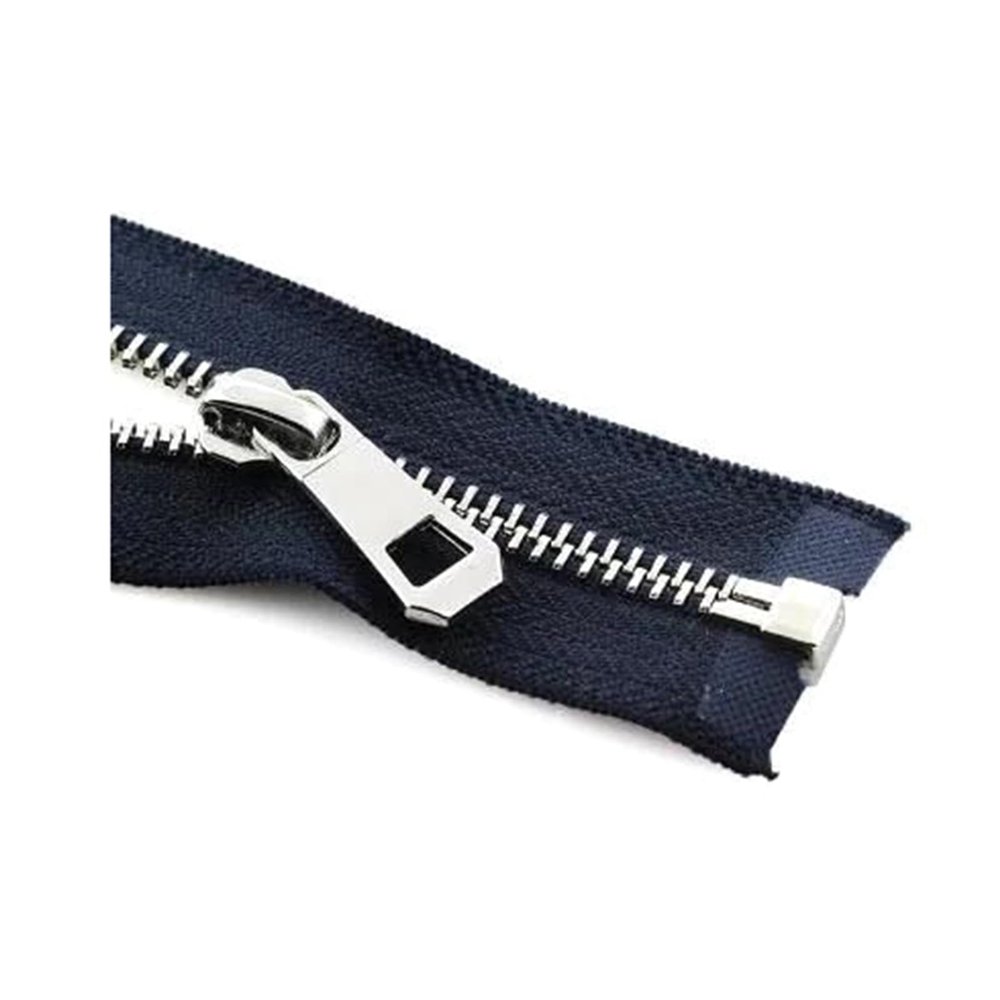 Zip Fasteners Nylon Closed End Zip 35-85 cm 5# Metal Zipper Open-end Zipper for Sewing Down Jacket Coat Clothing Sewing Accessories, Grey, 65cm1pcs(Navy Blue,45cm)