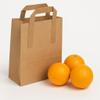100 - Pack Kraft Paper Bags with Flat Handles  Medium 8x10x4.5 | 70gsm Recyclable Gift, Takeaway & Grocery Bags for Cafes, Retail, Events view 3