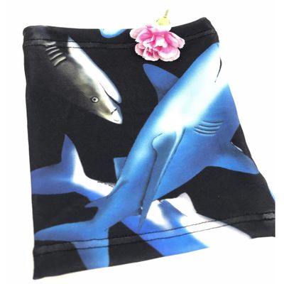 7.5" - 8" Long approx 4-Way Stretch Lycra Short Picc Line Arm SLEEVE Cover for Chemo, Diabetes Freestyle Libre, Lymes Disease (Sharks (each one different))