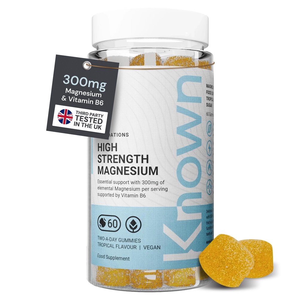 Known High Strength 300mg Magnesium Gummies 2914mg Magnesium Citrate Bioavailable Glycinate Alternative Tropical Vegan Gummy Supplement Muscle & Energy 1 Month Supply Adults & Kids 7+