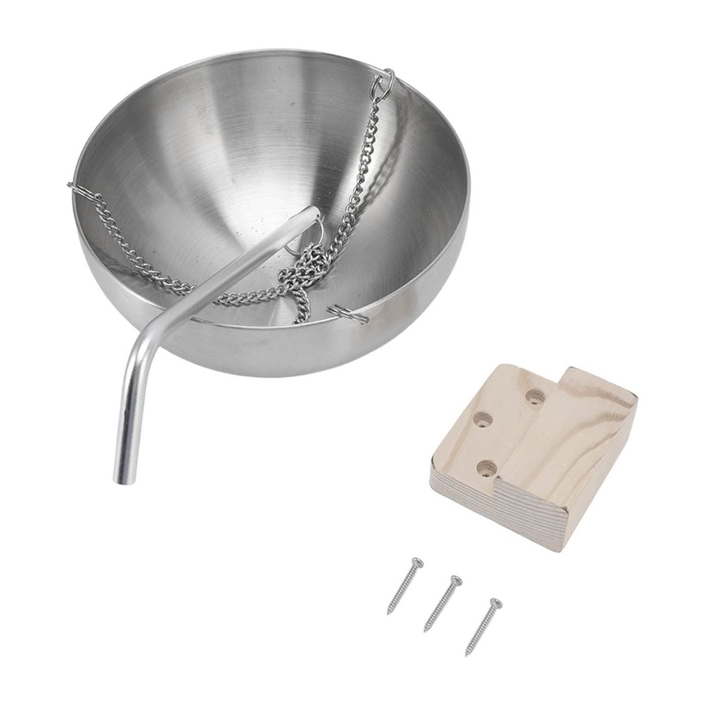 ANKROYU Sauna Bowl, Stainless Steel Sauna Essential Oil Diffuser, Sauna Essential Oil Bowl, Hanging Oil Cup with Block for Sauna Room (L)