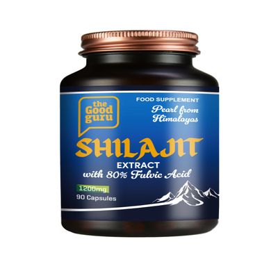 The Good Guru Himalayan Shilajit Capsules - 90 Capsules with 60% Fulvic Acid | Perl from Himalayan Shilajit Capsules for Men and Women