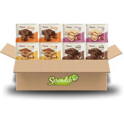 Balconi Cake Assortment 400g each | The Premium Quality Italian Snack | Strawberry, Choco Dessert, Tiramisu & Viennese flavours | (2 Packets Each - Total 8 Pack)