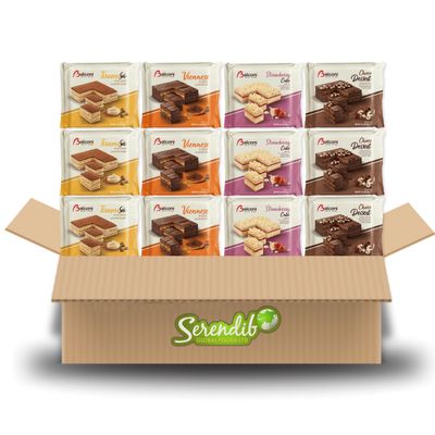 Balconi Cake Assortment 400g each | The Premium Quality Italian Snack | Strawberry, Choco Dessert, Tiramisu & Viennese flavours | (3 Packets Each - Total 12 Pack)