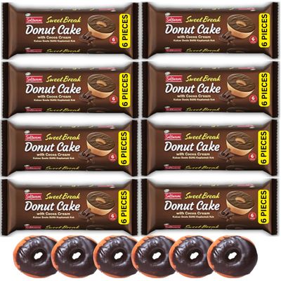Sultanim Chocolate Coated Donuts (8 packs, 48 Donuts)
