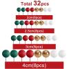 32 Pcs Ball Cake Topper Decorations Balloons Cupcake Topper DIY Cake Insert Topper Foam Cake Balls Cake Decorations for Wedding Anniversary Birthday Cake Decorating (Green,Red,Gold,White) view 2