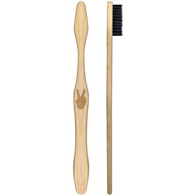 Azeeda 'Skeleton Hand Victory Sign' Bamboo Toothbrush (TF00022317)