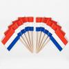 100 Pcs Mini Stick Cupcake Toppers Flags,Party Decoration Celebration Cocktail Food Bar Cake Flags (Netherlands) view 1